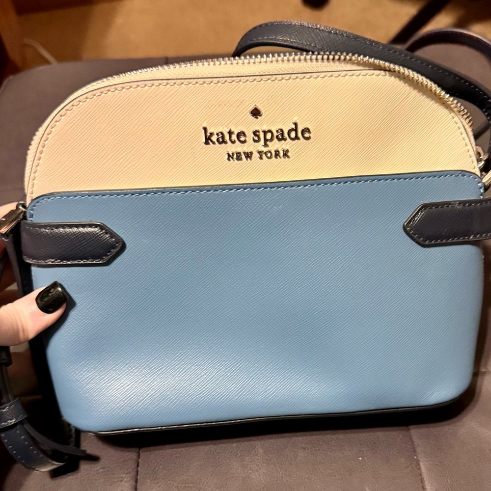Kate Spade Blue and Cream Crossbody Bag